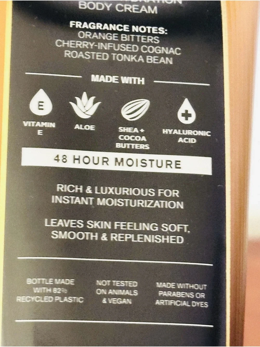 Bath & Body Works Crafted Cognac Men's Body Cream - Brown & Black